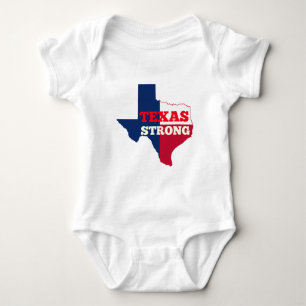 Red, White & Blue "Texas Strong" Baby Bodysuit