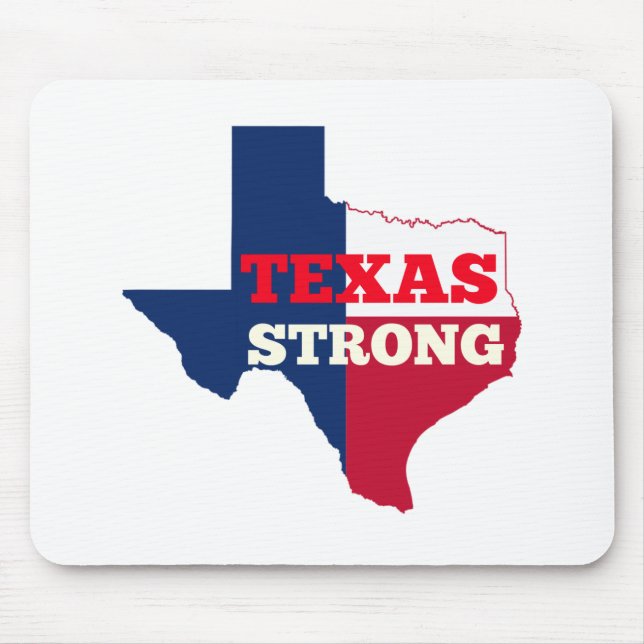 Red, White & Blue "Texas Strong" Mouse Pad (Front)