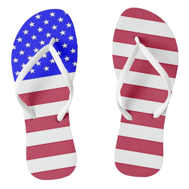 Red, White & Blue Thongs (Footbed)