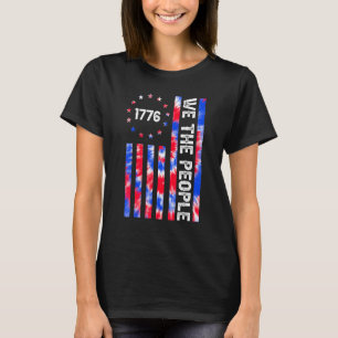 Red White Blue Tie Dye American Flag 1776 We The P T-Shirt