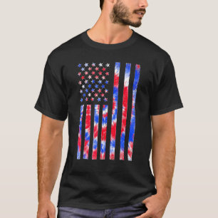 Red White Blue Tie Dye American Flag Vintage 4th O T-Shirt