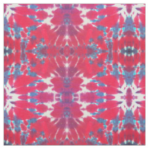 Red, White, & Blue Tie-Dye Fabric