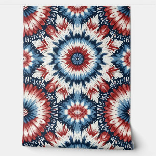 Red, White & Blue Tie-dye Wallpaper