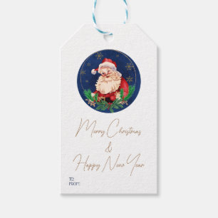 Red White Blue To From Retro Vintage Christmas Gift Tags
