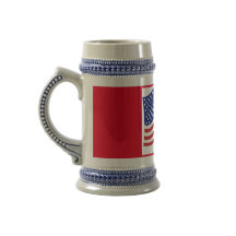 Red White Blue US Flag Patriotic Beer Stein