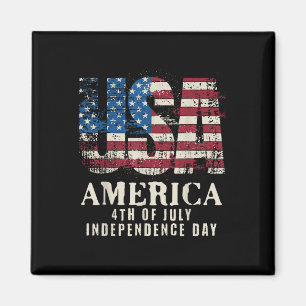 Red White Blue Usa America 4th Of July Patriotic _ Magnet