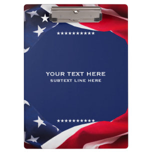 Red White & Blue-USA Flag Stars And Stripes 4 Clipboard