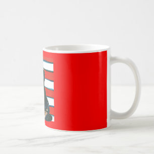 Red,White & Blue Yorkie Poo Coffee Mug