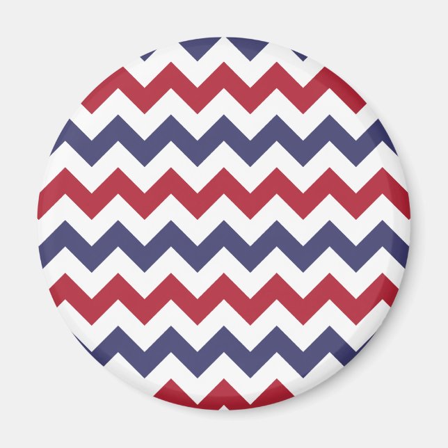 Red White Blue Zigzag Magnet (Front)