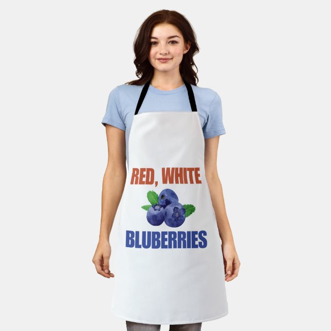 Red, White & Blueberries Apron (Worn)