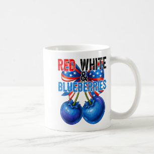 Red White Blueberries Funny Patriotic Retro Usa Hu Coffee Mug
