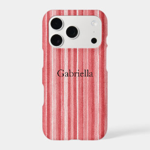 Red White Blush Pink Stripes  