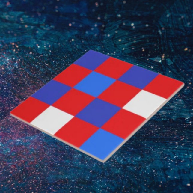 Red, White & Bold – Patriotic Independence Day  Ceramic Tile (Creator Uploaded)