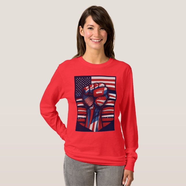 Red,White & Bold T-Shirt (Front Full)