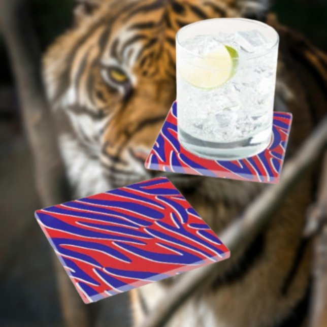 Red, White & Bold | Tiger Stripe Coaster (Creator Uploaded)