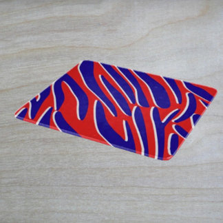 Red, White & Bold | Tiger Stripe Glass  Cutting Board