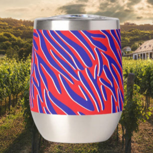 Red, White & Bold Tiger Stripe Stemless