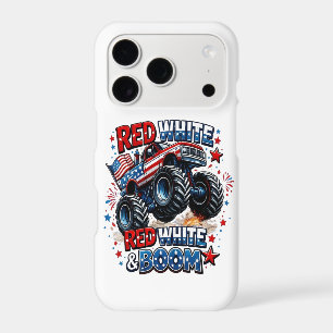 Red White Boom Monster Truck