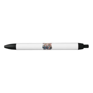 Red White Boozy Trump George Washington 250 Black Ink Pen