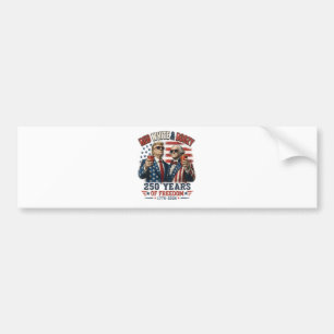 Red White Boozy Trump George Washington 250 Bumper Sticker