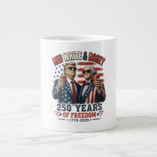 Red White Boozy Trump George Washington 250 Large Coffee Mug