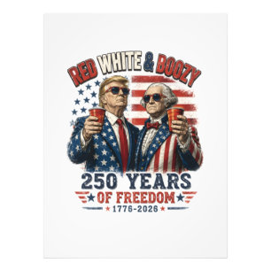 Red White Boozy Trump George Washington 250 Photo Print