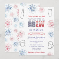 Red White & Brew Couples Wedding Shower Party
