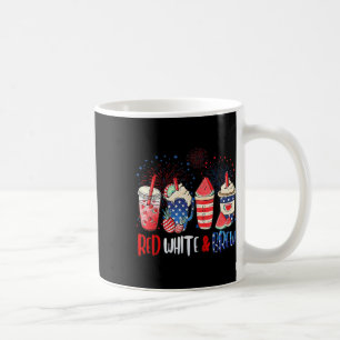 Red White Brew Iced Coffee Latte 4th Of July Patri Mug
