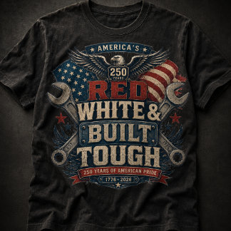 Red White & Built Tough | America 250 T-Shirt