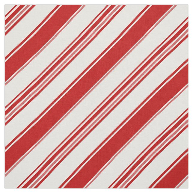 Red & White Candy Cane Stripes (large scale) Fabric (Swatch)