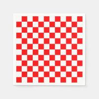 Red White Chequered Check Pattern