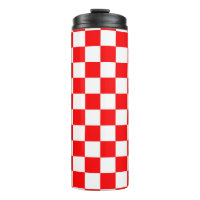 Red White Chequered Check Pattern