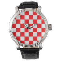 Red White Chequered Check Pattern
