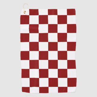 Red White Chequered  Golf Towel