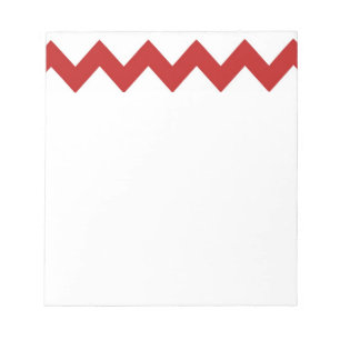 Red White Chevron Notepad