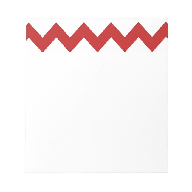 Red White Chevron Notepad (Front)
