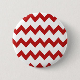 Red White Chevrons Button