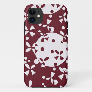 Red White Christmas Bells Holiday Pattern iPhone 11 Case