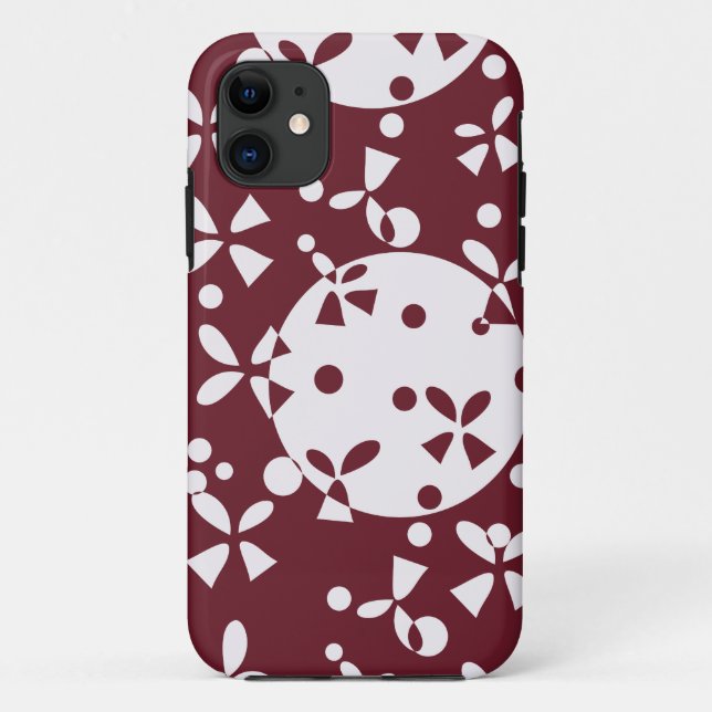 Red White Christmas Bells Holiday Pattern Case-Mate iPhone Case (Back)