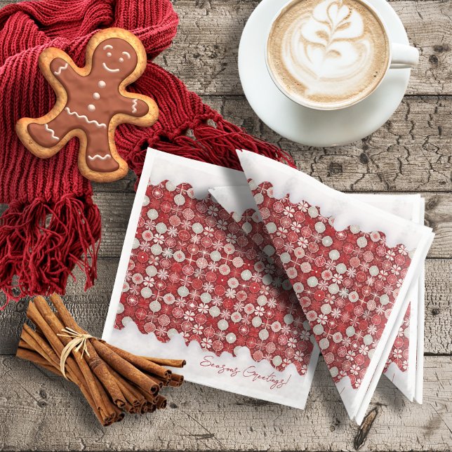 Red White Christmas Candy Pattern#13 ID1009 Napkin (Creator Uploaded)