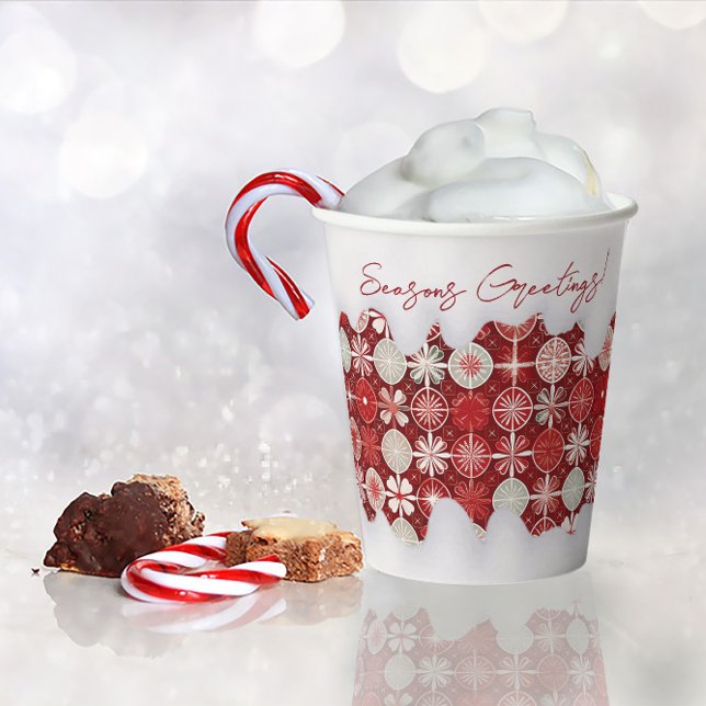 Red White Christmas Candy Pattern#13 ID1009 Paper Cups (Creator Uploaded)