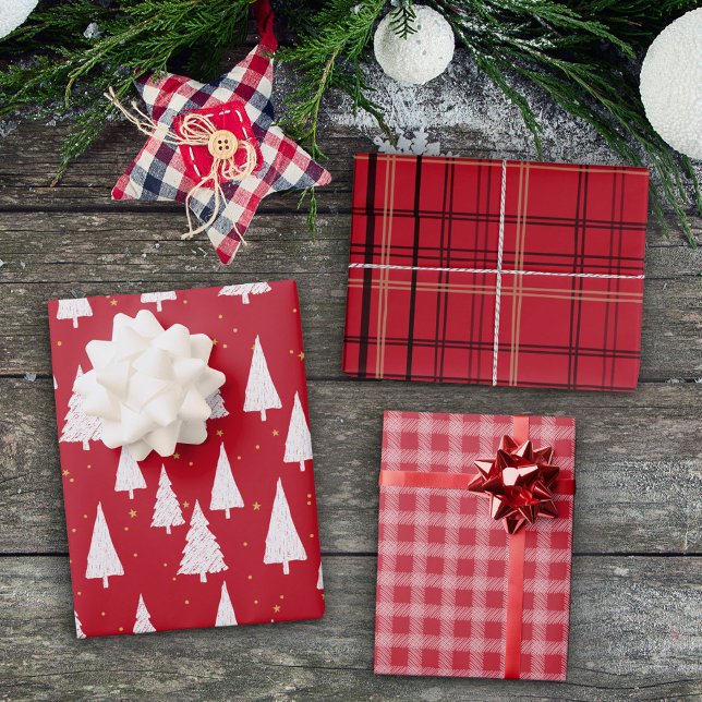 Red White Christmas Holiday Wrapping Paper Sheets (Creator Uploaded)