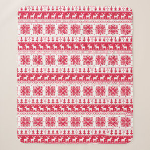 Red & White Christmas Sherpa Blanket