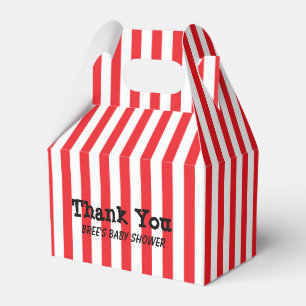 Red & White Circus Stripes Party Favour Boxes