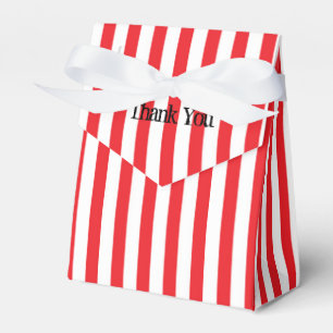 Red & White Circus Stripes Party Favour Boxes
