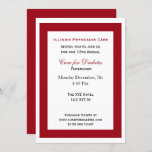 red white classy Corporate party Invitation<br><div class="desc">red white Elegant Company Events and Business Party Invitations</div>