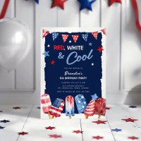 Red, White & Cool 4th July Birthday