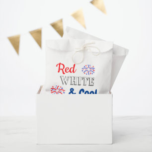 Red White & Cool 4th of July Birthday Favour Bag