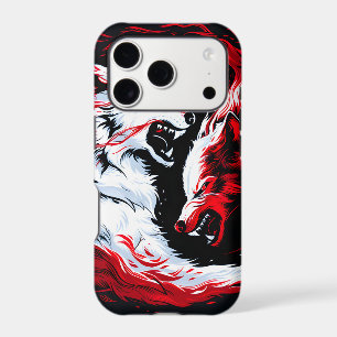 Red White Cosmic Wolf Warrior
