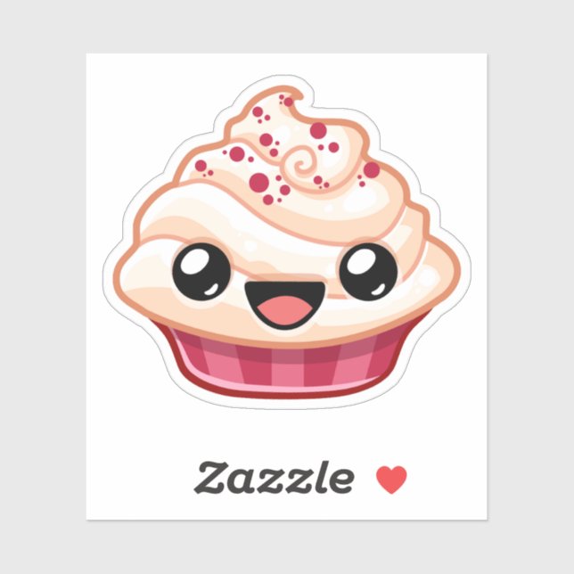 Red/White Cupcake - Happy Jump (Sheet)